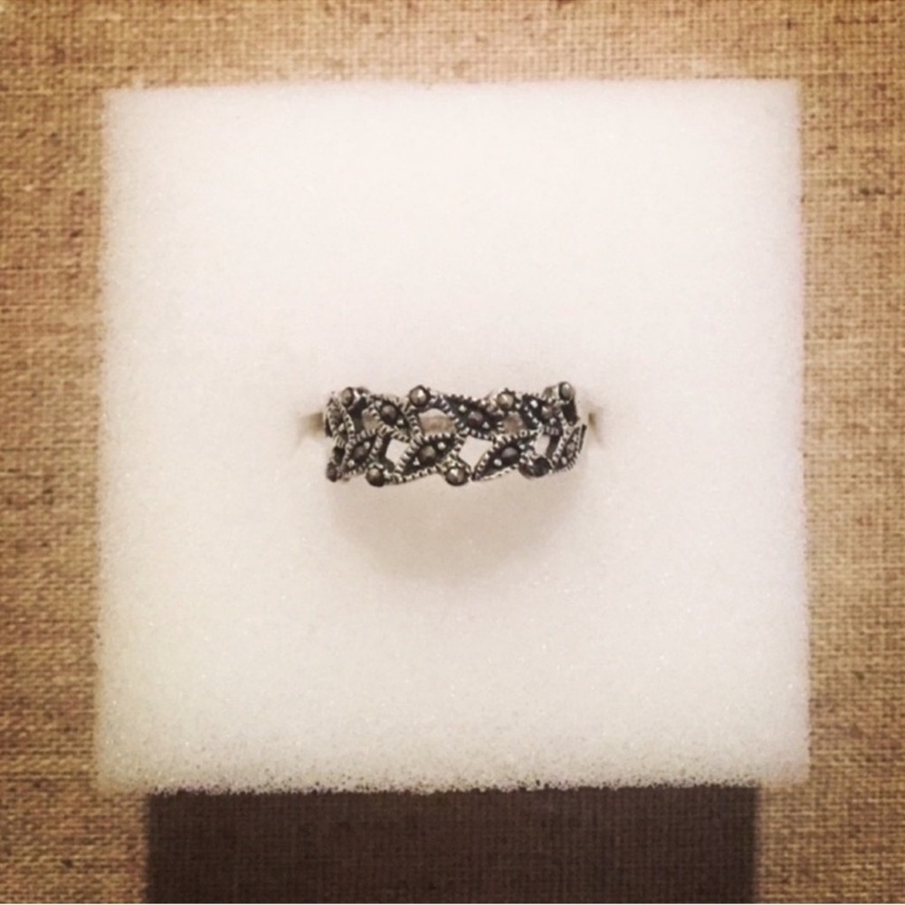 Lord & Taylor | Ring | Sterling Silver Marcasite | Boho | Fairy Goth | Folklore
